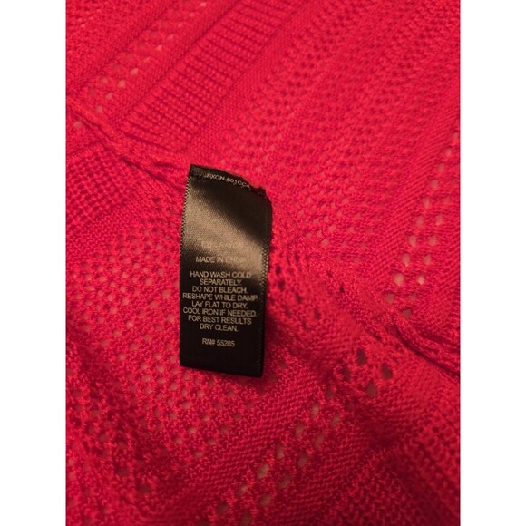 Express Open Front Bright Red Cardigan Size XS Long Sleeve - Picture 5 of 6